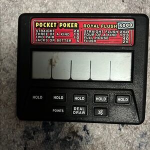 Pocket Poker Handheld Game - Black